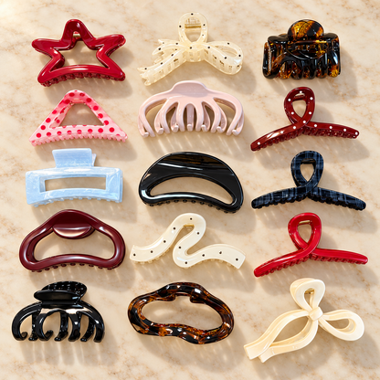 Acrylic Hair Claw Clips Set, Assorted Cute Hair Clips for Women Girls
