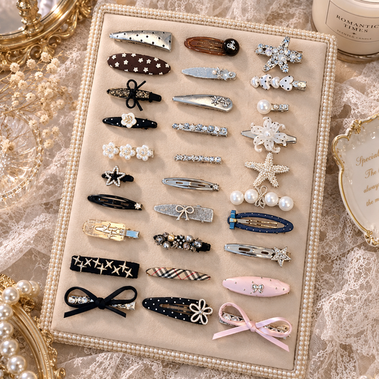 Assorted Hair Clips Set, Cute Bow Flower Hair Accessories for Women Girls