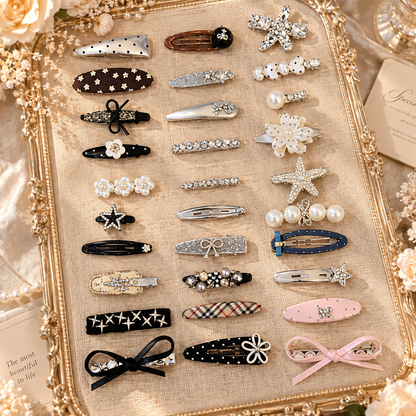 Assorted Hair Clips Set, Cute Bow Flower Hair Accessories for Women Girls
